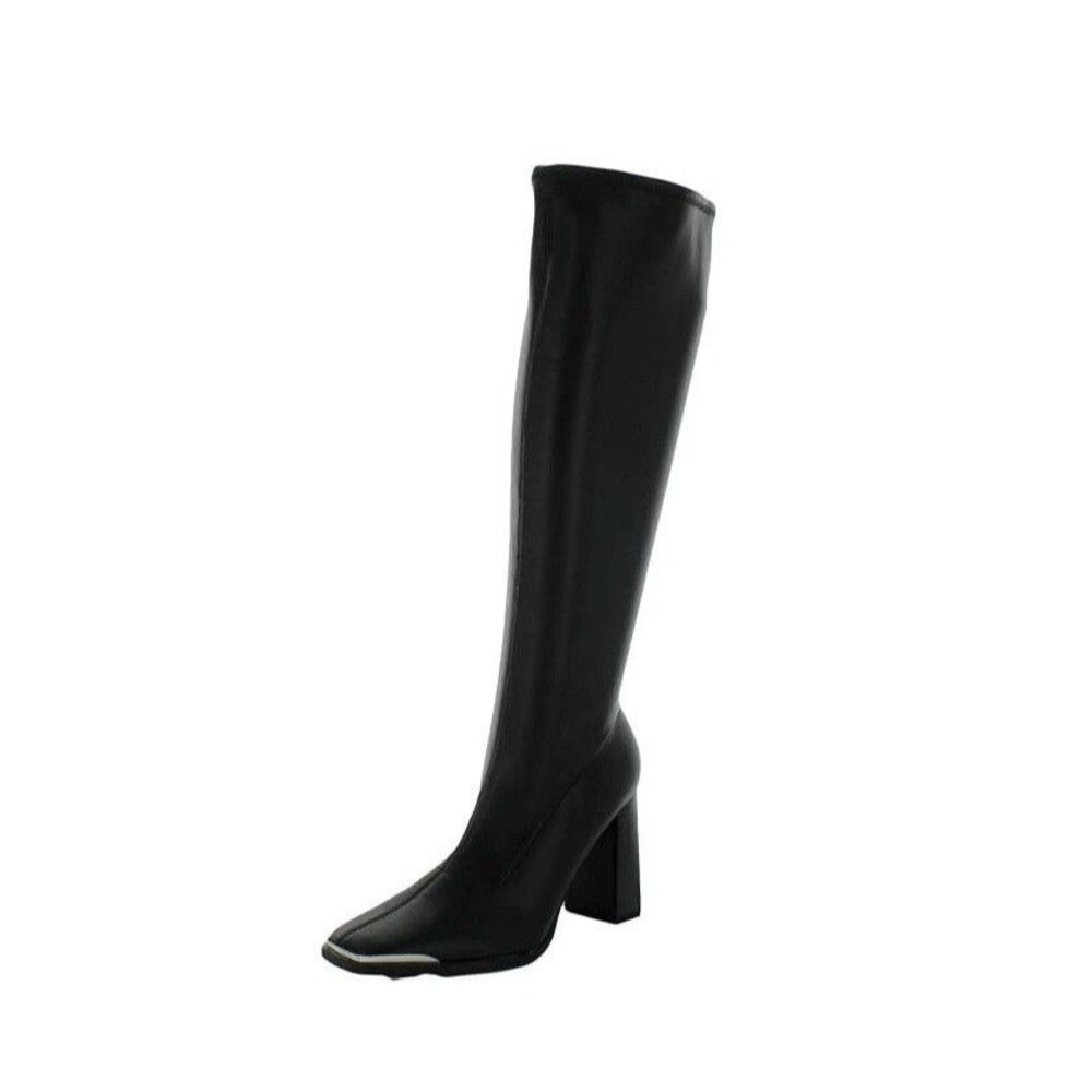 bar III Womens 9 M Black Haydin Metal Toe Block Heel Knee High Boots DISPLAY MH5